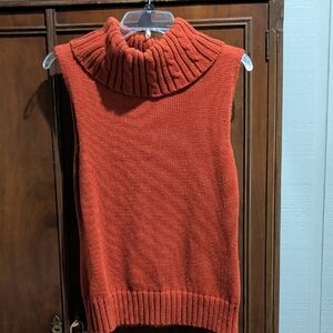 bill blass Sleeveless Cowl Neck Sweater - Rust
